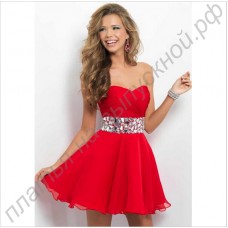 Красное мини платье